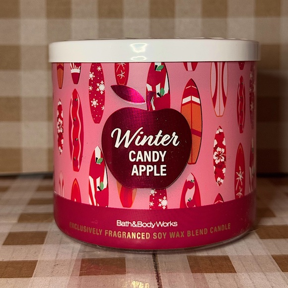 Bath & Body Works Other - NEW B&BW Winter Candy Apple Sandy Claus 3 wick candle